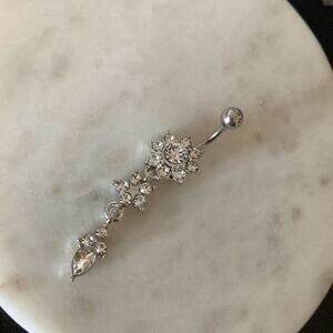 Bellybutton ring piercing 14g flower